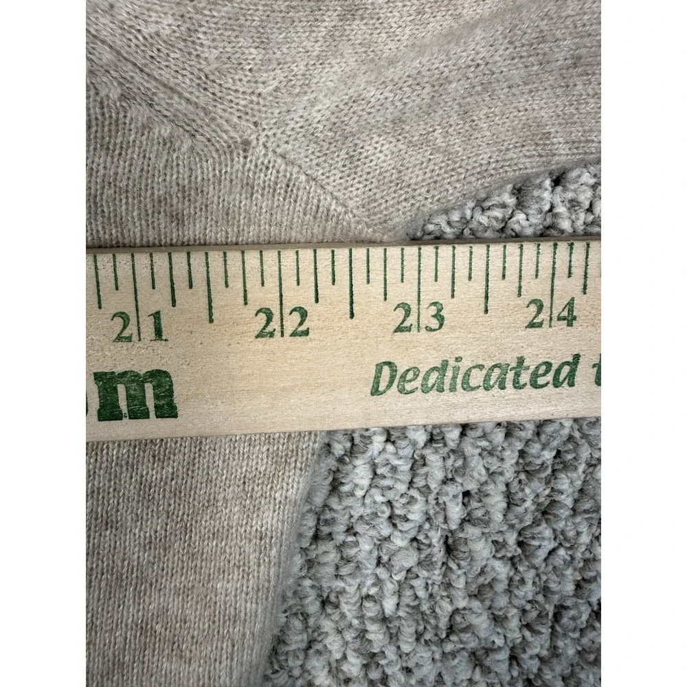 J.Crew 100% Cashmere Sweater Mens L Beige Crewneck Distressed Grunge Soft